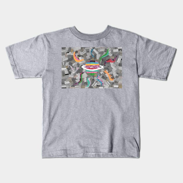 Sidewalk Universe Kids T-Shirt by cajunhusker